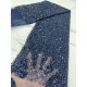 XIYA French 3d beads Lace Fabric 2021 High Quality Embroidery African Net Laces Nigerian Tulle Fabrics In Purple 4168B XIYA French 3d beads Lace Fabric 2021 High Quality Embroidery African Net Laces Nigerian Tulle Fabrics In Purple 4168B