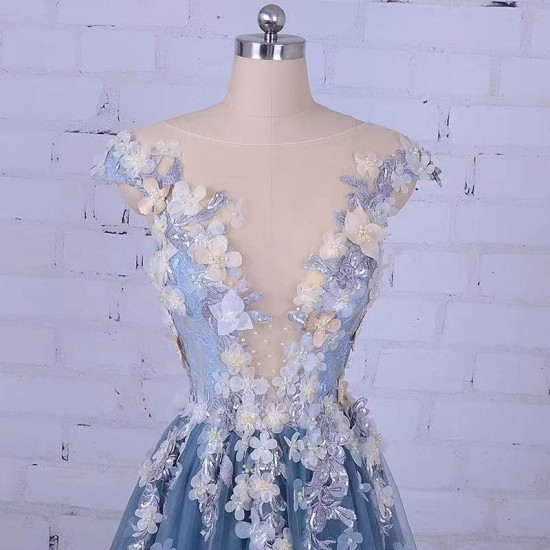 Paolo Sebastian Lace Prom Dresses Sheer Plunging Neckline Appliqued Party Gowns Cheap Sweep Train Tulle Beads Evening Gowns Paolo Sebastian Lace Prom Dresses Sheer Plunging Neckline Appliqued Party Gowns Cheap Sweep Train Tulle Beads Evening Gowns