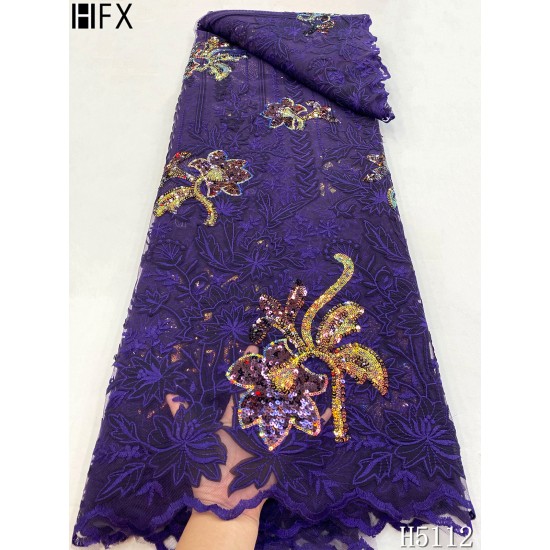 HFX black Sequin African Lace 5 Yards French Net Luxury Embroidery Nigerian Celebration Elegant Inspired Fabric 2021 dress HFX black Sequin African Lace 5 Yards French Net Luxury Embroidery Nigerian Celebration Elegant Inspired Fabric 2021 dress