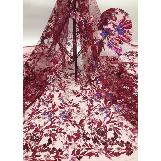 The latest high-quality sequin fabric sequin embroidery French mesh tulle Nigeria lace fabric is design wedding/party dresses The latest high-quality sequin fabric sequin embroidery French mesh tulle Nigeria lace fabric is design wedding/party dresses