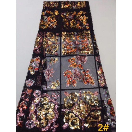 fashionable tulle embroidery french net lace fabric Cyndi-7.3512 with beads for party dress fashionable tulle embroidery french net lace fabric Cyndi-7.3512 with beads for party dress
