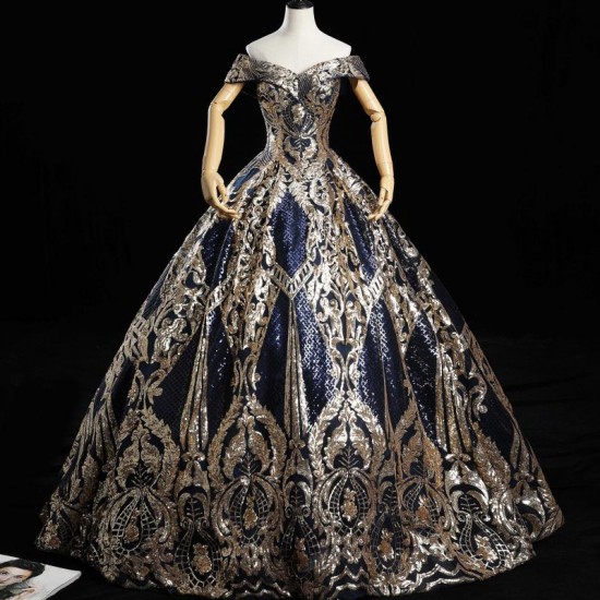 Muslim Dress Luxury Sequin Party Dress Vintage Prom Dress Classic Quinceanera Dress Robe De Bal Vestidos Customize Style Muslim Dress Luxury Sequin Party Dress Vintage Prom Dress Classic Quinceanera Dress Robe De Bal Vestidos Customize Style