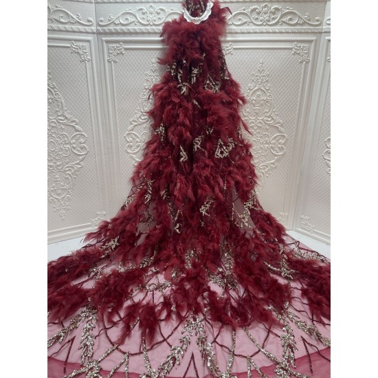 3d Gold Lace Fabric With Feather Lace Tassel 2021 Luxury Women's Dress Lace Material Of Good Quality J4284 3d Gold Lace Fabric With Feather Lace Tassel 2021 Luxury Women's Dress Lace Material Of Good Quality J4284