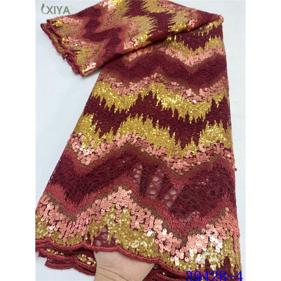 Latest African Lace Fabric Sequin Lace French Tulle Mesh Lace Fabric with Sequins Beautiful Nigerian Sequence Lace APW3942B Latest African Lace Fabric Sequin Lace French Tulle Mesh Lace Fabric with Sequins Beautiful Nigerian Sequence Lace APW3942B