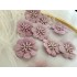 100 pcs  Purple 3d Florals Motif Applique Heavy Bead Organza Lace Applique With Rhinestone