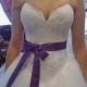 Imported China Cheap Wedding Dress Purple Sash Plus Size Wedding Gowns Lace Puffy Floor Length Bride Dresses Vestido Branco Imported China Cheap Wedding Dress Purple Sash Plus Size Wedding Gowns Lace Puffy Floor Length Bride Dresses Vestido Branco