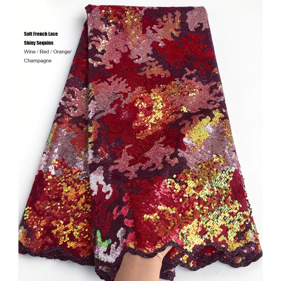 5 Yards Multicolors Sequins French Lace Soft Lurex Embroidery African Tulle Lace Mesh Fabric 5 Yards Multicolors Sequins French Lace Soft Lurex Embroidery African Tulle Lace Mesh Fabric