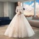 Wedding Dresses Illusion O-Neck Short Backless Sequined Beading Embroidery Tulle Lace Luxury Champagne Women Bridal Gown Wedding Dresses Illusion O-Neck Short Backless Sequined Beading Embroidery Tulle Lace Luxury Champagne Women Bridal Gown
