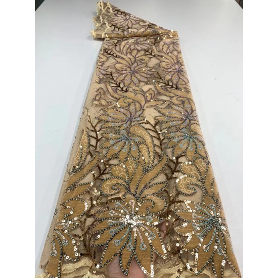 Gold Sequence Embroidery Swiss Voile Organza African French Net Velvet Lace High Quality Mesh Tulle Sequins Fabric Wedding Gold Sequence Embroidery Swiss Voile Organza African French Net Velvet Lace High Quality Mesh Tulle Sequins Fabric Wedding