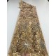 Gold Sequence Embroidery Swiss Voile Organza African French Net Velvet Lace High Quality Mesh Tulle Sequins Fabric Wedding Gold Sequence Embroidery Swiss Voile Organza African French Net Velvet Lace High Quality Mesh Tulle Sequins Fabric Wedding