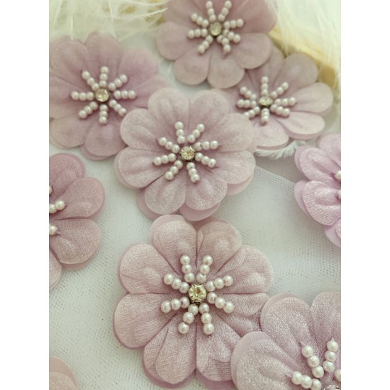 100 pcs Purple 3d Florals Motif Applique Heavy Bead Organza Lace Applique With Rhinestone 100 pcs Purple 3d Florals Motif Applique Heavy Bead Organza Lace Applique With Rhinestone