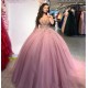 Princess Dusty Pink Ball Gown Quinceanera Dresses 2021 Off The Shoulder Tulle Sleeveless Sweet 16 Dress With Appliques Beads Princess Dusty Pink Ball Gown Quinceanera Dresses 2021 Off The Shoulder Tulle Sleeveless Sweet 16 Dress With Appliques Beads