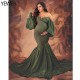 Elegant Woman Stretchy Fabric Evening Dress Long Puffy Sleeves Maternity Gown for Baby Shower Photography Dresses YEWEN Elegant Woman Stretchy Fabric Evening Dress Long Puffy Sleeves Maternity Gown for Baby Shower Photography Dresses YEWEN