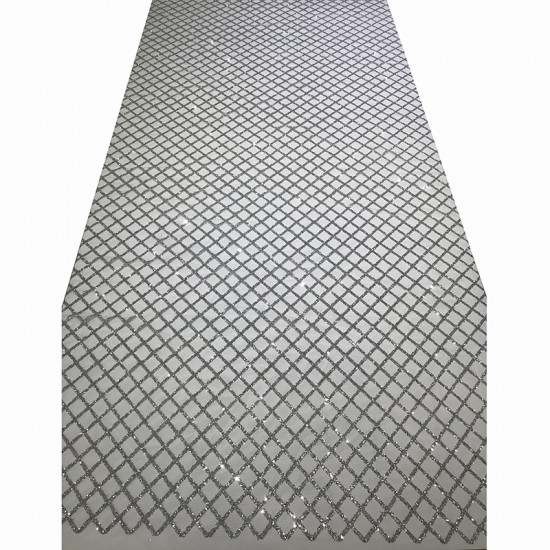Fashion Plaid African Net Lace Guipure Silver Glitter French Sequin Fabric for Sewing Clothes Soft Voile Tulle Mesh Fashion Plaid African Net Lace Guipure Silver Glitter French Sequin Fabric for Sewing Clothes Soft Voile Tulle Mesh