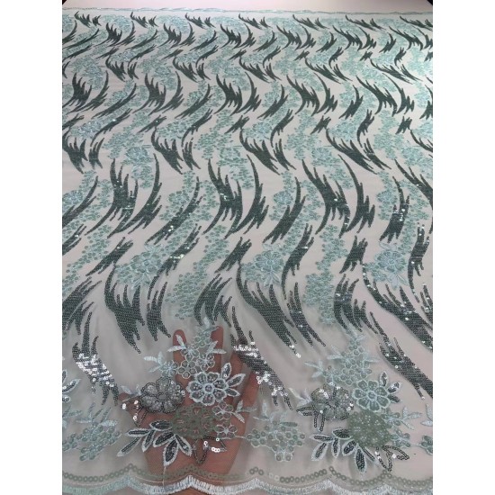 African Lace Fabric With Sequins white 2021 French Lace Fabric Embroidery Nigerian Tulle Lace For Party Dress African Lace Fabric With Sequins white 2021 French Lace Fabric Embroidery Nigerian Tulle Lace For Party Dress