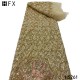 HFX Luxury African Sequins Lace Fabrics 2021 High Quality Embroidered French Tulle Lace Fabrics For Wedding Party Dress HFX Luxury African Sequins Lace Fabrics 2021 High Quality Embroidered French Tulle Lace Fabrics For Wedding Party Dress