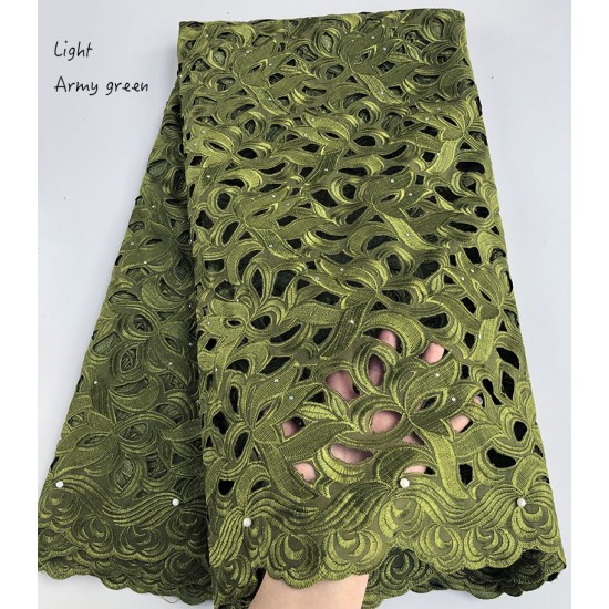 Cutout Holes Beaded Handcut organza Lace African Swiss lace voile fabric high quality 5 yards/PC Cutout Holes Beaded Handcut organza Lace African Swiss lace voile fabric high quality 5 yards/PC