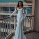 Elegant Satin Mermaid Wedding Dress with Pleat Strapless White Bridal Gowns Slim Fit Custom Made vestido de novia Elegant Satin Mermaid Wedding Dress with Pleat Strapless White Bridal Gowns Slim Fit Custom Made vestido de novia