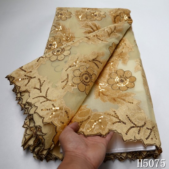 HFX French Velvet Lace Fabric 2021 High Quality Green African Tulle Lace Farics With Sequins for Nigerian Wedding Party F5075 HFX French Velvet Lace Fabric 2021 High Quality Green African Tulle Lace Farics With Sequins for Nigerian Wedding Party F5075