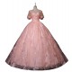 Party Dress Pink Quinceanera Dresses Classic Puff Sleeve Luxury Lace Ball Gown Elegant Pearl Beaded Prom Dress Party Dress Pink Quinceanera Dresses Classic Puff Sleeve Luxury Lace Ball Gown Elegant Pearl Beaded Prom Dress