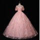 Party Dress Pink Quinceanera Dresses Classic Puff Sleeve Luxury Lace Ball Gown Elegant Pearl Beaded Prom Dress Party Dress Pink Quinceanera Dresses Classic Puff Sleeve Luxury Lace Ball Gown Elegant Pearl Beaded Prom Dress