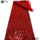 HFX Luxury African Sequins Lace Fabrics 2021 High Quality Embroidered French Tulle Lace Fabrics For Wedding Party Dress HFX Luxury African Sequins Lace Fabrics 2021 High Quality Embroidered French Tulle Lace Fabrics For Wedding Party Dress