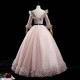 Long Sleeve Quinceanera Dress 2021 Luxury Pink Polka Dots And Feathers Party Dress Sweet Ball Gown Plus Customize Vestidos Long Sleeve Quinceanera Dress 2021 Luxury Pink Polka Dots And Feathers Party Dress Sweet Ball Gown Plus Customize Vestidos