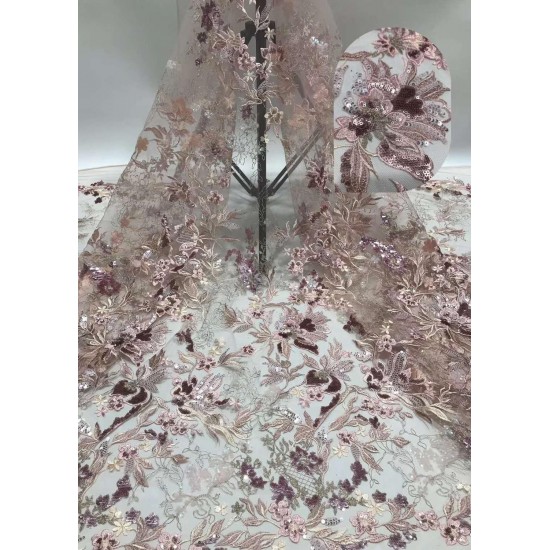 The latest high-quality sequin fabric sequin embroidery French mesh tulle Nigeria lace fabric is design wedding/party dresses The latest high-quality sequin fabric sequin embroidery French mesh tulle Nigeria lace fabric is design wedding/party dresses