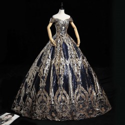Muslim Dress  Luxury Sequin Party Dress Vintage Prom Dress Classic Quinceanera Dress Robe De Bal Vestidos Customize Style