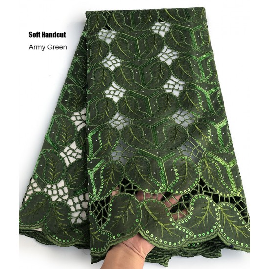5 yards Army green Soft Handcut organza lace Cutout holed African big lace fabric with sequins Nigerian sewing wear clothes 5 yards Army green Soft Handcut organza lace Cutout holed African big lace fabric with sequins Nigerian sewing wear clothes