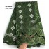 5 yards Army green Soft Handcut organza lace Cutout holed African big lace fabric with sequins Nigerian sewing wear clothes