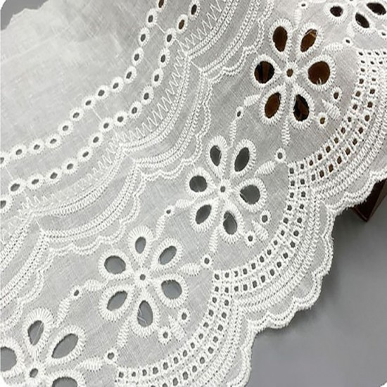 21CM Hot Sale Embroidery Cotton Lace Trim Ribbon for Handmade Cloth Border Guipure Webbing 21CM Hot Sale Embroidery Cotton Lace Trim Ribbon for Handmade Cloth Border Guipure Webbing
