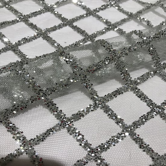 Fashion Plaid African Net Lace Guipure Silver Glitter French Sequin Fabric for Sewing Clothes Soft Voile Tulle Mesh Fashion Plaid African Net Lace Guipure Silver Glitter French Sequin Fabric for Sewing Clothes Soft Voile Tulle Mesh