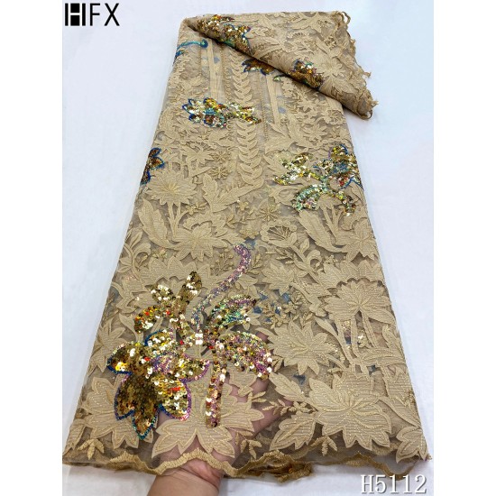 HFX black Sequin African Lace 5 Yards French Net Luxury Embroidery Nigerian Celebration Elegant Inspired Fabric 2021 dress HFX black Sequin African Lace 5 Yards French Net Luxury Embroidery Nigerian Celebration Elegant Inspired Fabric 2021 dress