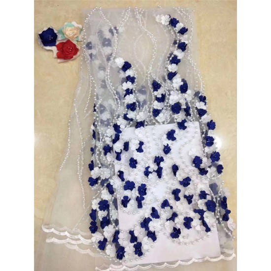 New design 3D flowers African Lace Fabric With bead Embroidery Mesh Tulle Lace Fabric For Wedding BZL-12.199 New design 3D flowers African Lace Fabric With bead Embroidery Mesh Tulle Lace Fabric For Wedding BZL-12.199