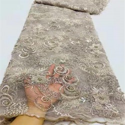 African Lace Fabric dark green Tulle Lace High Quality Embroidery Nigerian French Exquisite Lace Fabric for Christmas Dress
