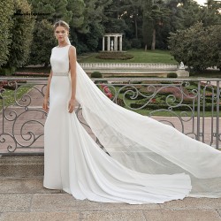lakshmigown Country Wedding Dresses Boho Chiffon White Ivory Plus Size Bride Gown suknia ślubna Vestidos de Nova