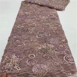 African Lace Fabric dark green Tulle Lace High Quality Embroidery Nigerian French Exquisite Lace Fabric for Christmas Dress
