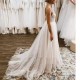 Princess Wedding Dress Bohemian Rustic Boho Civil Sweep Train Bridal Gown Sleeveless Spaghetti Strap Beach Elegant For Women Princess Wedding Dress Bohemian Rustic Boho Civil Sweep Train Bridal Gown Sleeveless Spaghetti Strap Beach Elegant For Women