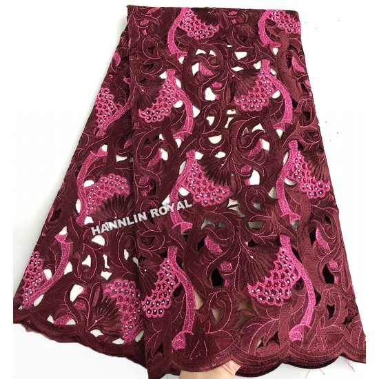 Cutout Holes Beaded Handcut organza Lace African Swiss lace voile fabric high quality 5 yards/PC Cutout Holes Beaded Handcut organza Lace African Swiss lace voile fabric high quality 5 yards/PC