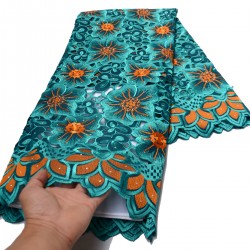 2021 High quality New design Handcut holed embroidery swiss voile lace for Wedding Clothes African lace fabric with stones