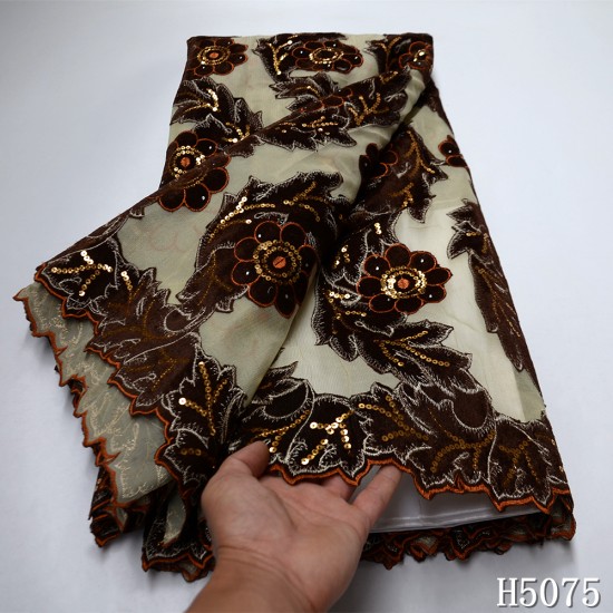 HFX French Velvet Lace Fabric 2021 High Quality Green African Tulle Lace Farics With Sequins for Nigerian Wedding Party F5075 HFX French Velvet Lace Fabric 2021 High Quality Green African Tulle Lace Farics With Sequins for Nigerian Wedding Party F5075
