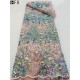 HFX Latest African Embroidery Tulle Lace Fabric 2021 High Quality French Lace Luxury Sequins Mesh Fabric For Wedding Dress HFX Latest African Embroidery Tulle Lace Fabric 2021 High Quality French Lace Luxury Sequins Mesh Fabric For Wedding Dress