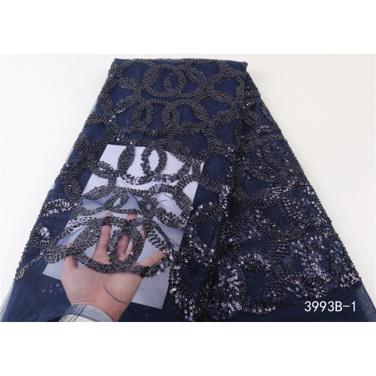 NI.AI NEW High Quality 2021 Tulle sequins French Nigerian Lace Fabrics Pearls Embroidered Gold African Lace Fabric 3993B NI.AI NEW High Quality 2021 Tulle sequins French Nigerian Lace Fabrics Pearls Embroidered Gold African Lace Fabric 3993B
