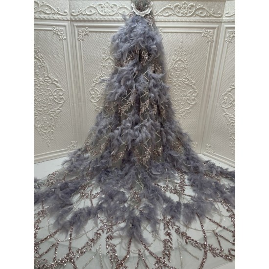 3d Gold Lace Fabric With Feather Lace Tassel 2021 Luxury Women's Dress Lace Material Of Good Quality J4284 3d Gold Lace Fabric With Feather Lace Tassel 2021 Luxury Women's Dress Lace Material Of Good Quality J4284