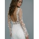 Romantic Wedding Jumpsuit with Long Train 3D Floral Appliques Lace Long Sleeves Outfit Reception Gowns Bridal Pant Suit Romantic Wedding Jumpsuit with Long Train 3D Floral Appliques Lace Long Sleeves Outfit Reception Gowns Bridal Pant Suit