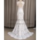 Cut Out Lace Mermaid Wedding Gown Hollow Plus Size Bodycon 2020 Crew Neck Sleeveless Sweep Train Bridal Dress Cut Out Lace Mermaid Wedding Gown Hollow Plus Size Bodycon 2020 Crew Neck Sleeveless Sweep Train Bridal Dress