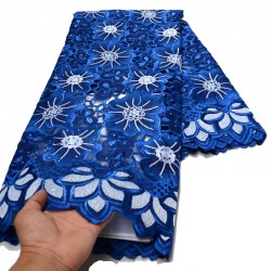 2021 High quality New design Handcut holed embroidery swiss voile lace for Wedding Clothes African lace fabric with stones