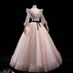 Long Sleeve Quinceanera Dress 2021 Luxury Pink Polka Dots And Feathers Party Dress Sweet Ball Gown Plus Customize Vestidos Long Sleeve Quinceanera Dress 2021 Luxury Pink Polka Dots And Feathers Party Dress Sweet Ball Gown Plus Customize Vestidos