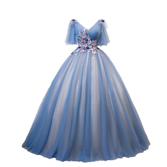 Fashion V-neck Quinceanera Dresses Vestidos Quinceanera 2021 Tulle Lace Appliques Flower Princess Gowns For Graduation Party Fashion V-neck Quinceanera Dresses Vestidos Quinceanera 2021 Tulle Lace Appliques Flower Princess Gowns For Graduation Party